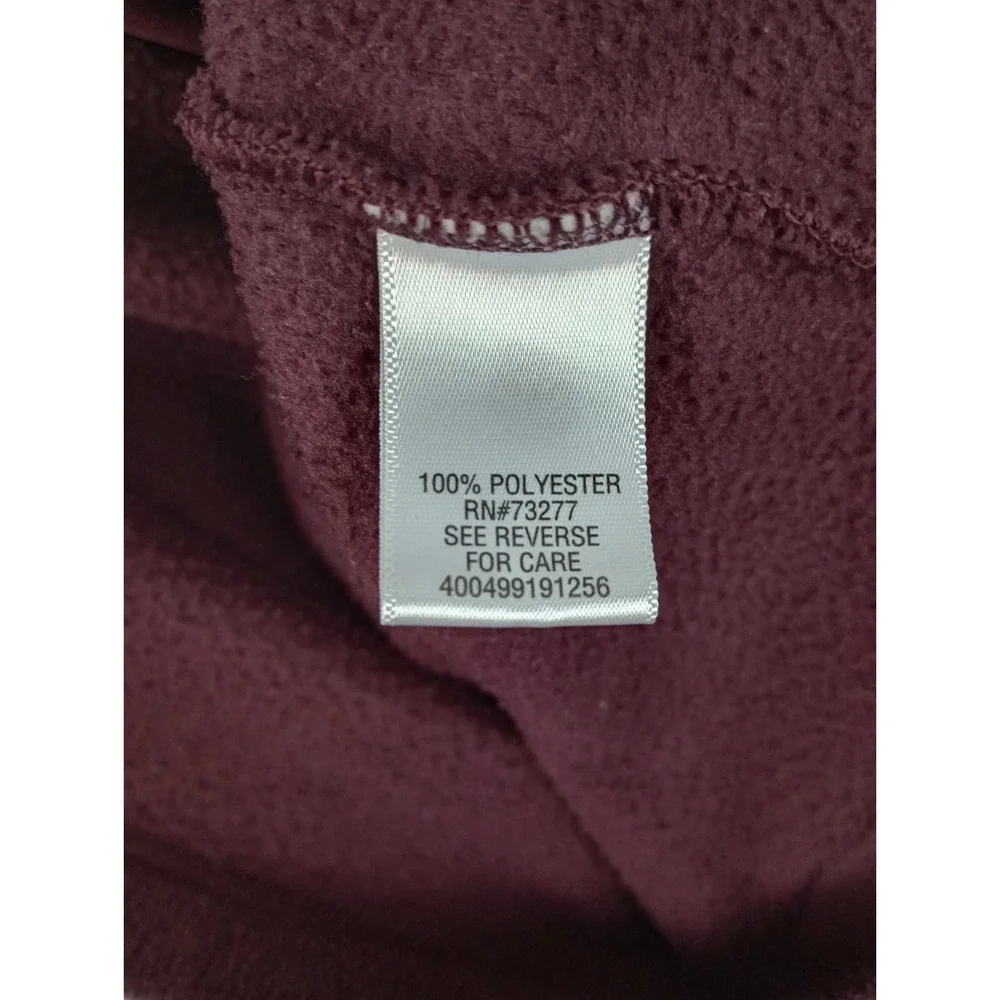 Croft & Barrow Men's L Dark Purple 1/4 Zip Mock Neck Long Sleeve Fleece Pullover